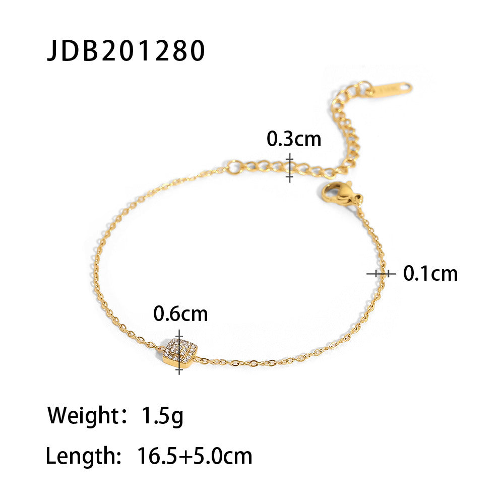 Damen Armband mit funkelnden Zirkonia und hypoallergenem Edelstahl Shop Nory