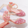 Damen Elegante und funkelnde Mittelabsatzschuhe mit Perlen- und Schleifendetails