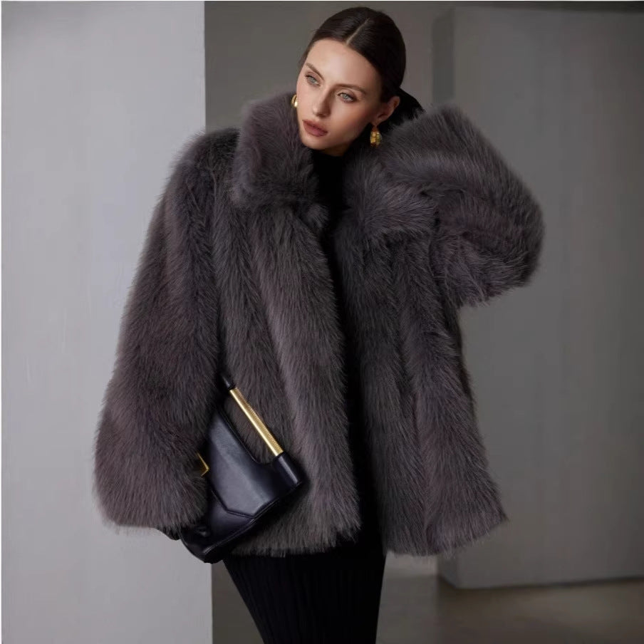 Damen Kurze Boxy‑Kunstpelzjacke mit extraweichem Hochflor und voluminösem Schalkragen Shop Nory