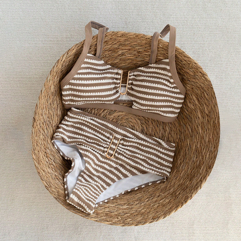 Damen Zweisitzer Bikini-Set mit raffiniertem Wickeldesign