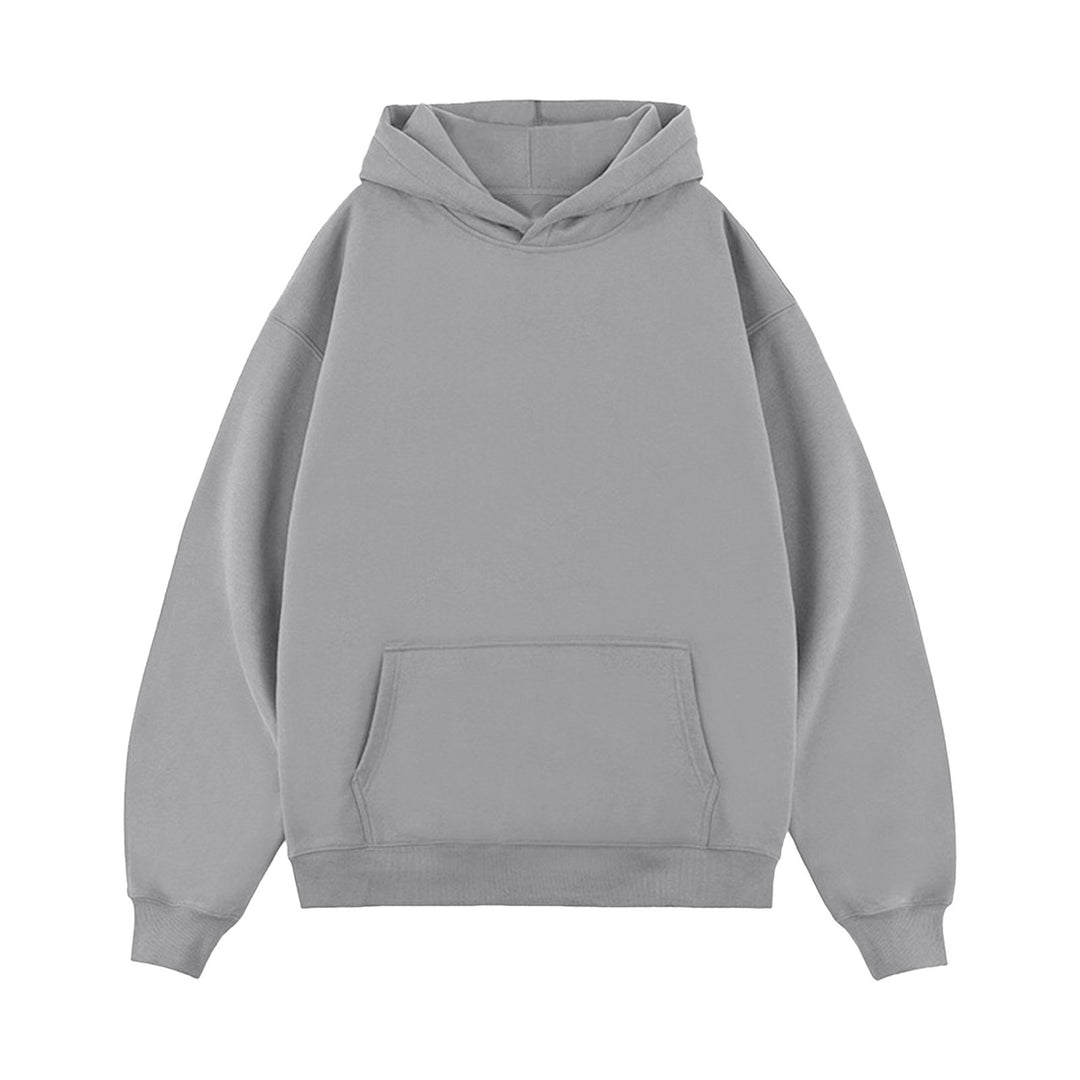 Unisex minimalistischer Oversize-Kapuzenpullover mit gedoppelter Kapuze, tiefer Schulter und breitem Rippbund Shop Nory