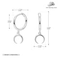 Damen Ohrhänger mit Mondanhänger aus 925 Sterling Silber Shop Nory