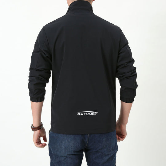 Herren Leichte winddichte Reißverschluss‑Blousonjacke mit Stehkragen und elastischen Bündchen Shop Nory