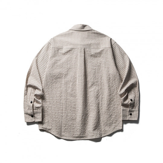 Herren Boxy-Overshirt aus leichter Baumwollmischung mit feinem Karomuster und Brustklappentaschen Shop Nory