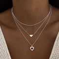 Damen Halskettenset mit zarten Herzanhängern Shop Nory