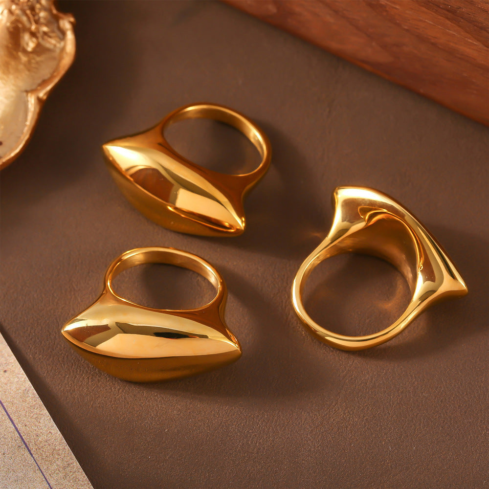 Damenring mit modernem, schmalem Design aus Titanstahl Shop Nory