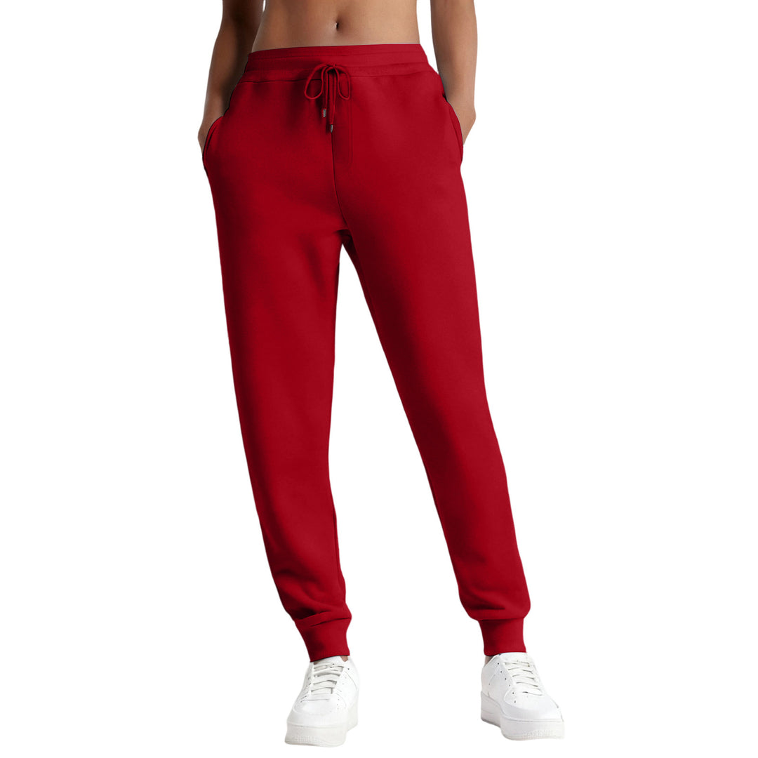 Damen nan schmale High‑Waist Sweat-Jogginghose mit hohem Komfortbund, verstellbarem Kordelzug und elastischen Knöchelbündchen Shop Nory