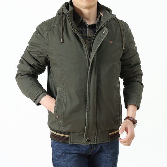 Herren Utility-Kapuzenjacke im Field-Parka-Stil mit Thermofutter und Multifunktions-Taschen Shop Nory