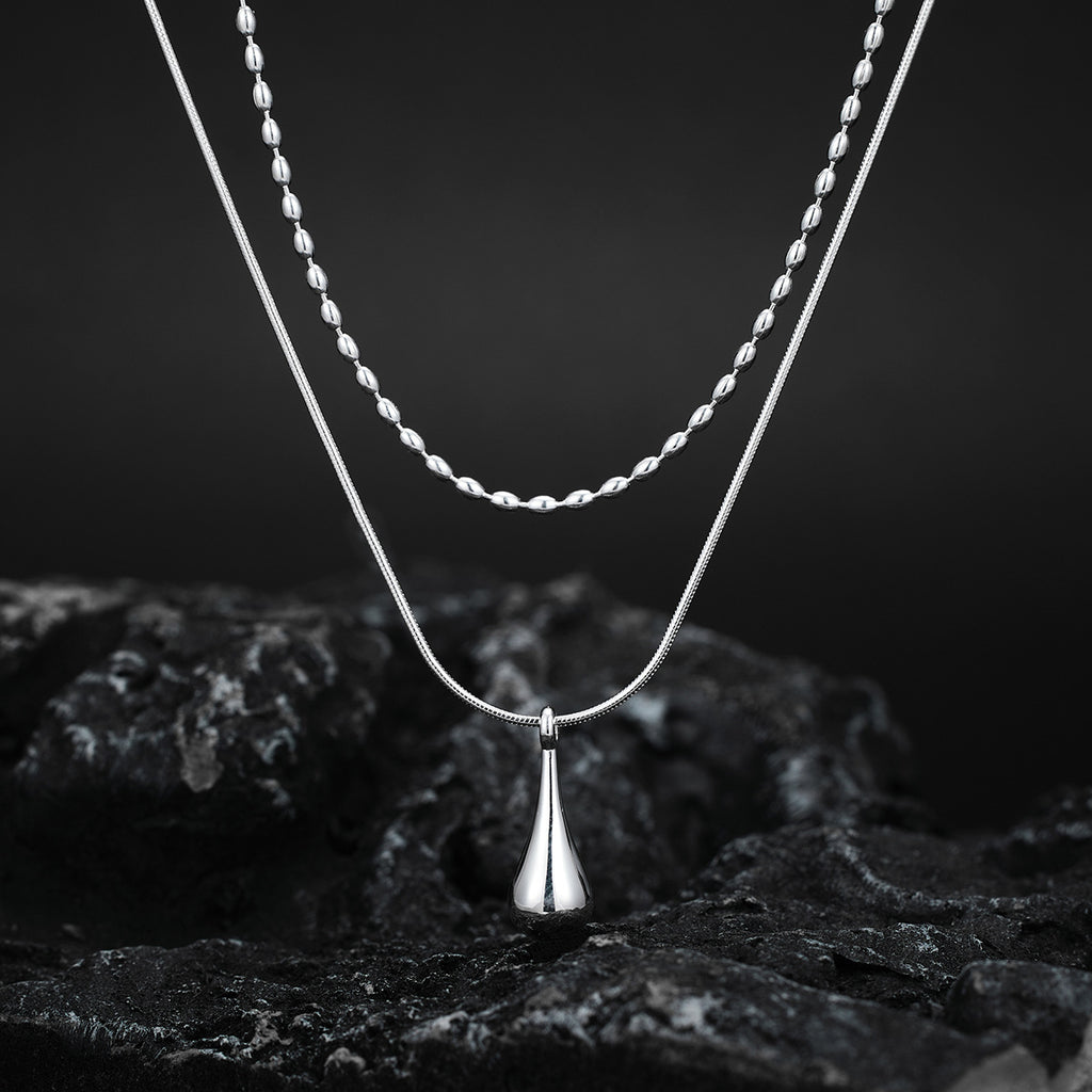 Damen Halskette mit eleganten Tropfenformen Shop Nory