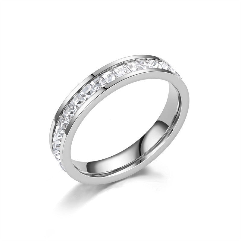 Herren Ring mit luxuriösem, dreireihigem Zirkonbesatz Shop Nory