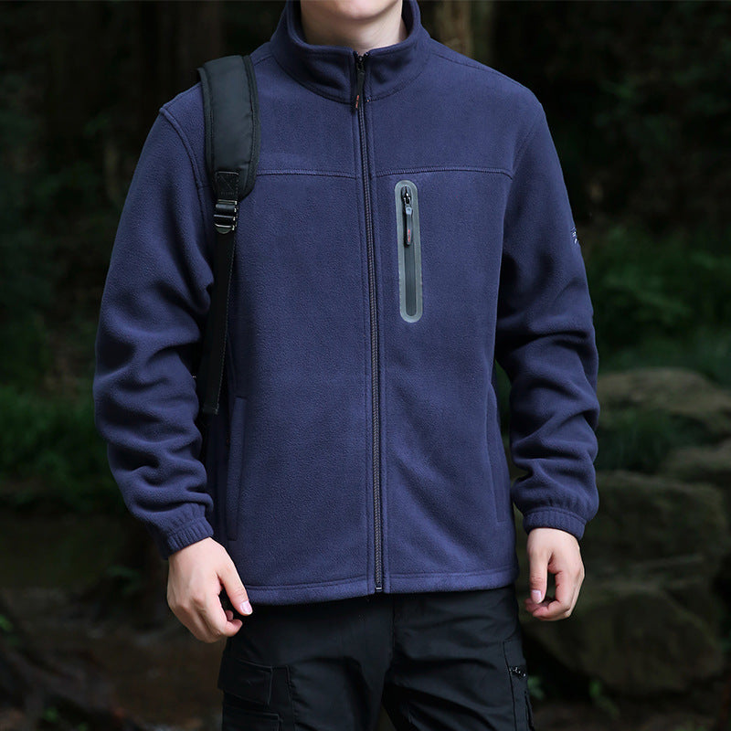 Herren Atmungsaktive Microfleecejacke mit wasserabweisender Brustreißverschluss-Leiste und Stehkragen Shop Nory