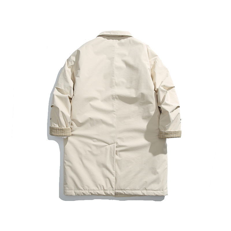 Herren Wattierter Mantel mit Hemdkragen und Thermofutter Shop Nory