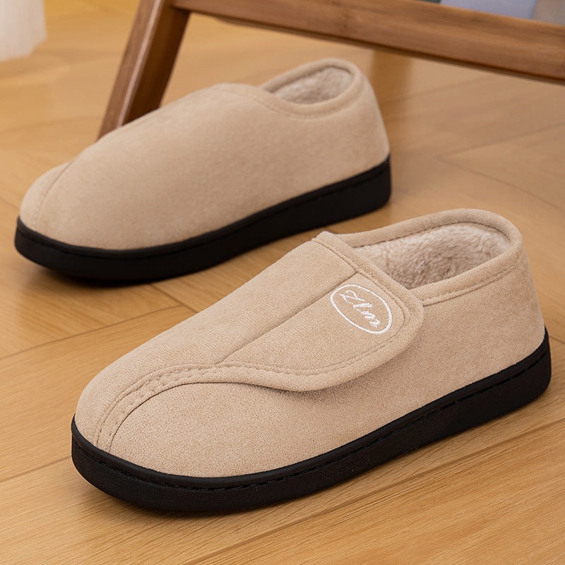 Damen Hausschuhe mit elastischem Klettverschluss und weichem Futter
