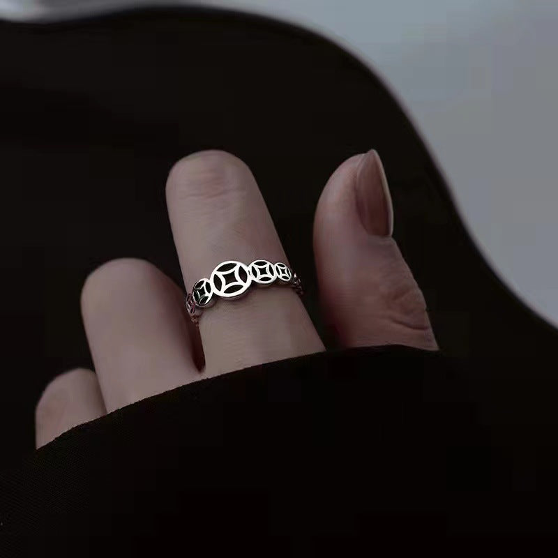 Damen Offener Ring mit kunstvollem gewebtem Design Shop Nory