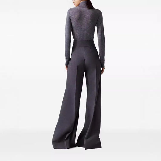 Damen High‑Waist ultraweite Palazzo‑Hose mit Bügelfalte und Bodensaum Shop Nory