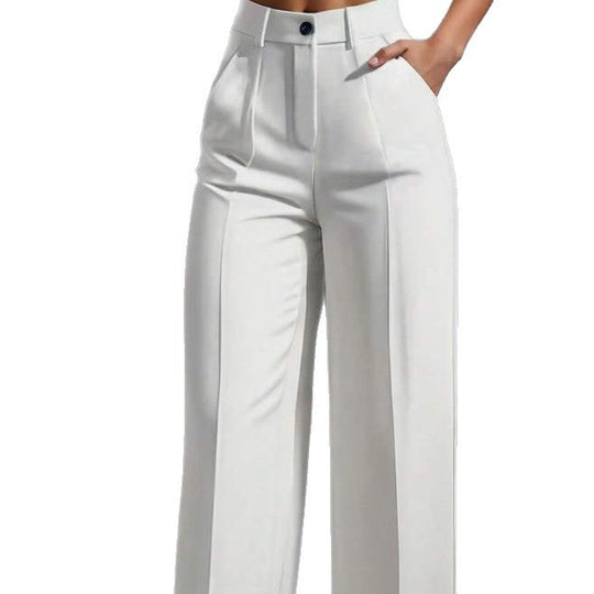 Damen elegante weite Bundfaltenhose