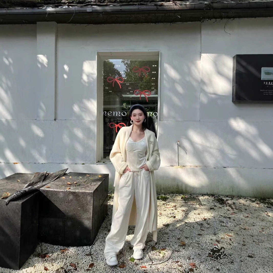 Damen Midilanger Wickelmantel mit Bindegürtel und Schalkragen Shop Nory