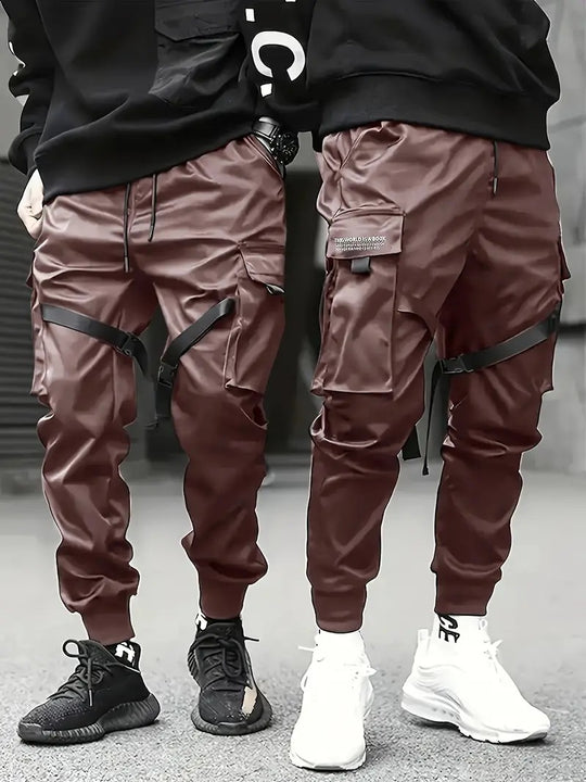 Herren Technische Cargo-Jogginghose mit Mehrfachtaschen, Gurtriemen & elastischem Bündchen Shop Nory