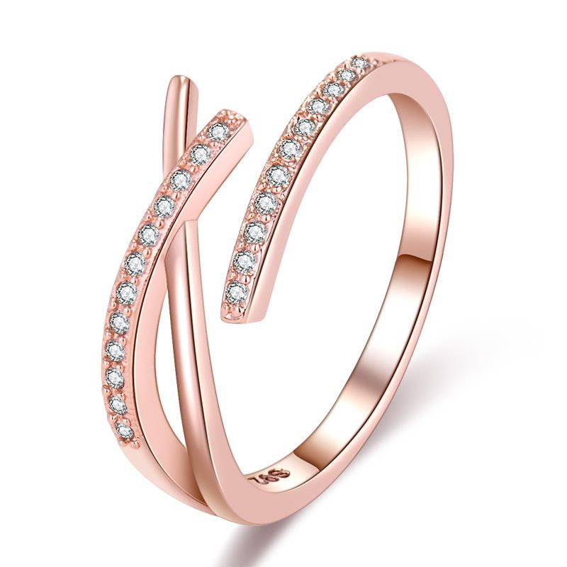 Damen Offener Ring mit funkelnden Zirkonia-Akzenten Shop Nory