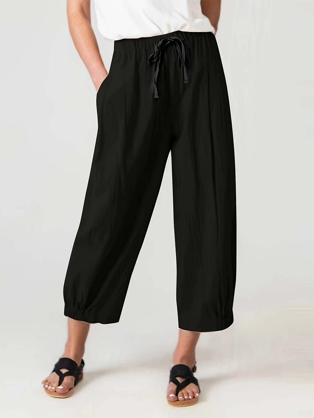 Damen Bequeme Sommerhose mit elastischem Bund