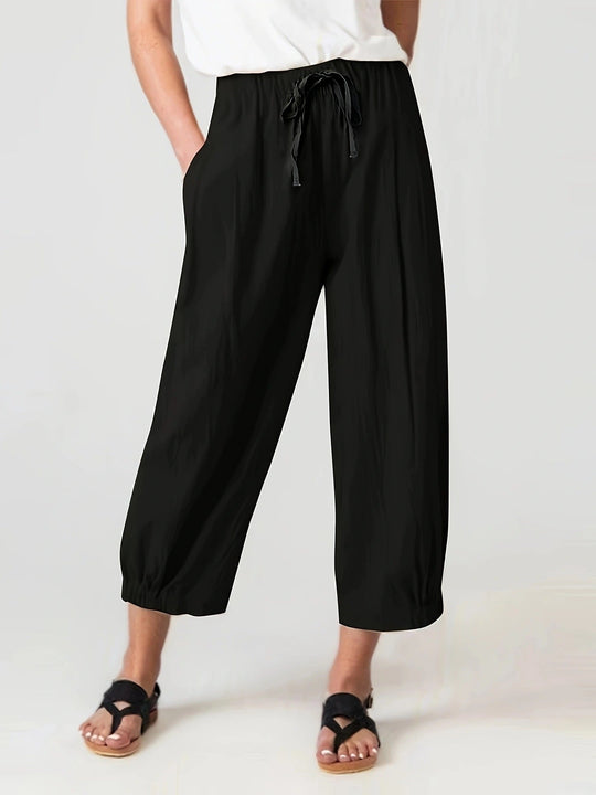 Damen Bequeme Sommerhose mit elastischem Bund