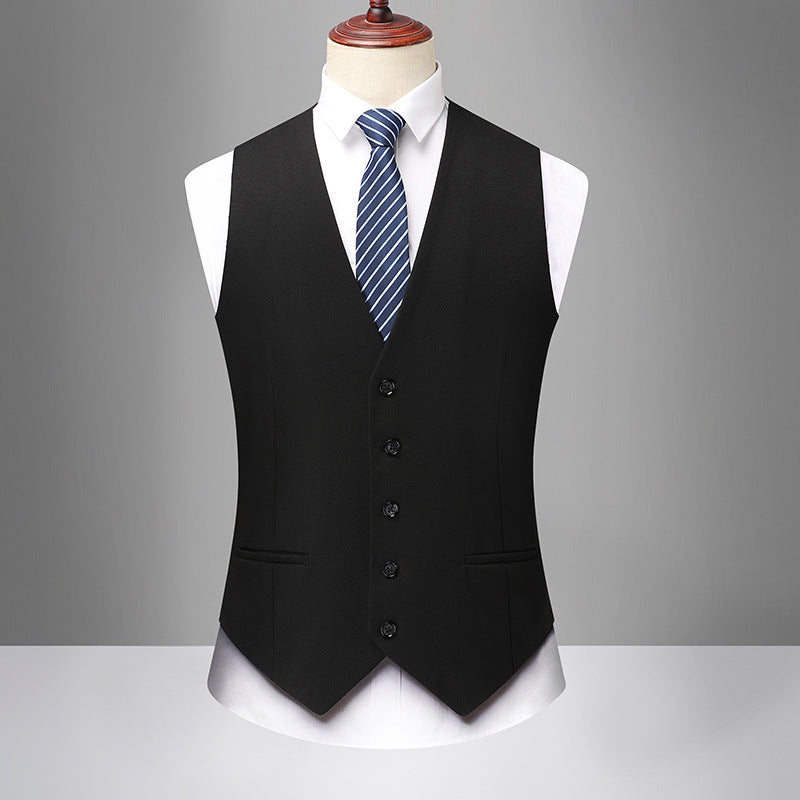 Herren Elegante Slim-Fit Anzugweste mit V-Ausschnitt und Pattentaschen Shop Nory