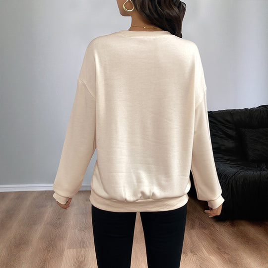 Damen Lässiger Pullover mit funkelndem Schleifenmotiv Shop Nory