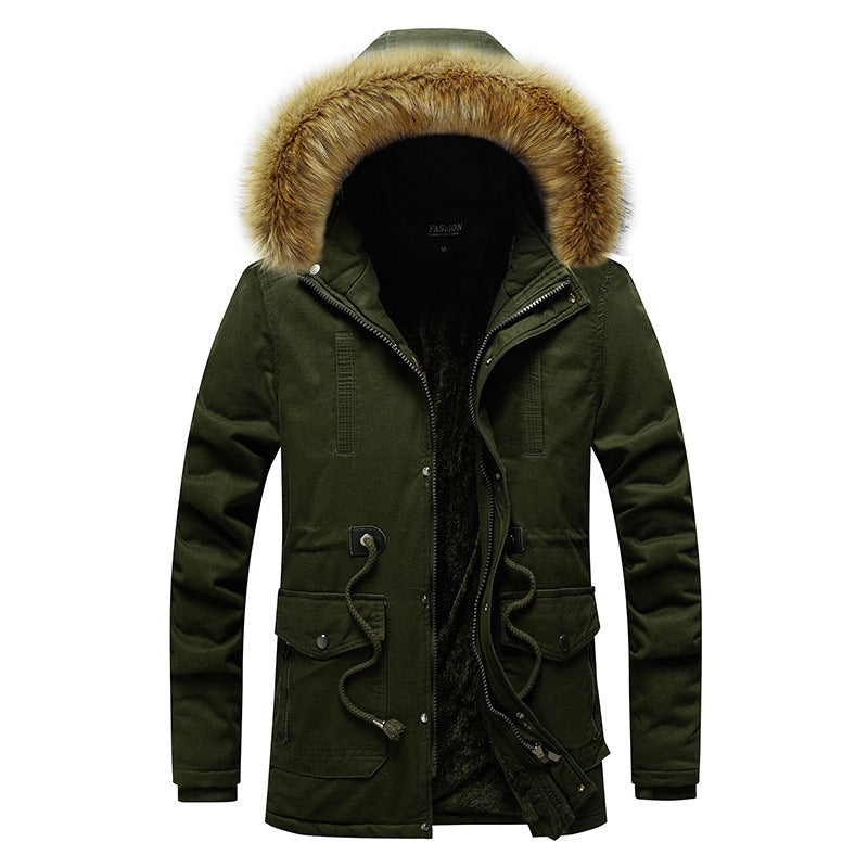 Herren Winterparka mit Kunstfellkapuze und Teddyfutter Shop Nory
