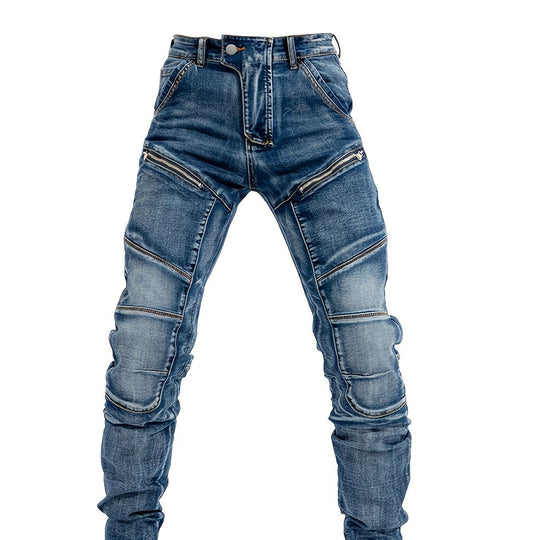Herren Modische Jeans mit Reißverschluss-Details Shop Nory