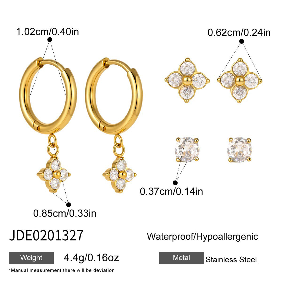 Damen Ohrhänger mit glitzernden Zirkonia und modernem Design Shop Nory