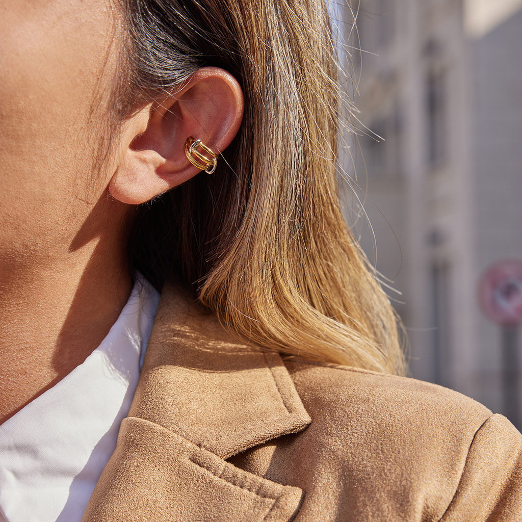 Damen Offene Ohrstecker mit elegantem Design aus hypoallergenem Edelstahl Shop Nory