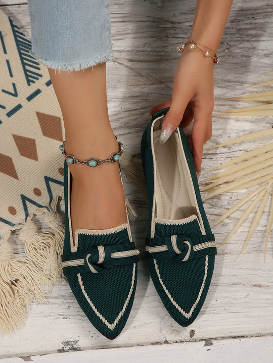 Damen Spangenballerinas mit Knötchen-Details und atmungsaktivem Obermaterial Shopnory