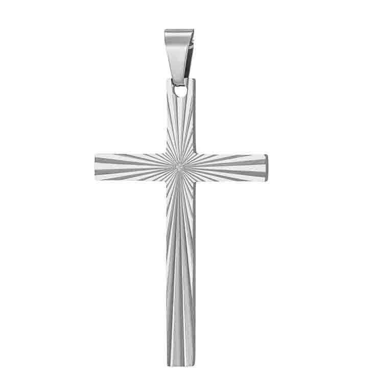 Damen Anhänger aus hochwertigem Edelstahl im modernen Kreuz-Design Shop Nory