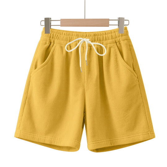 Herren nan gerippte Jersey-Shorts mit elastischem Bund, dekorativem Kordelzug und seitlichen Eingrifftaschen