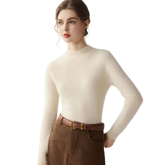 Damen Schmaler Mockneck-Feinstrickpullover mit kaschmirähnlicher Haptik Shop Nory