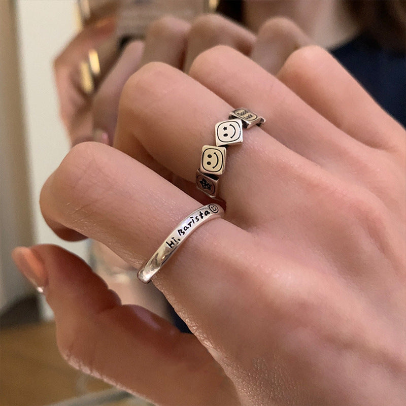 Damen verspielter Ring mit bunten Emoji-Motiven Shop Nory