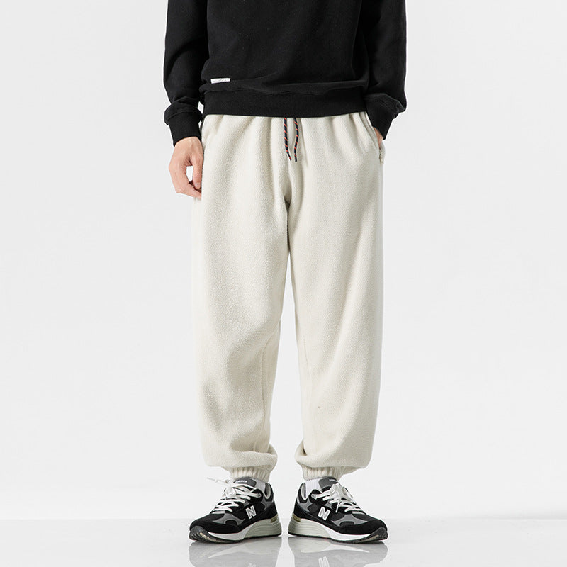 Herren Weit geschnittene Fleece-Jogginghose mit elastischen Bündchen und Eingrifftaschen Shop Nory