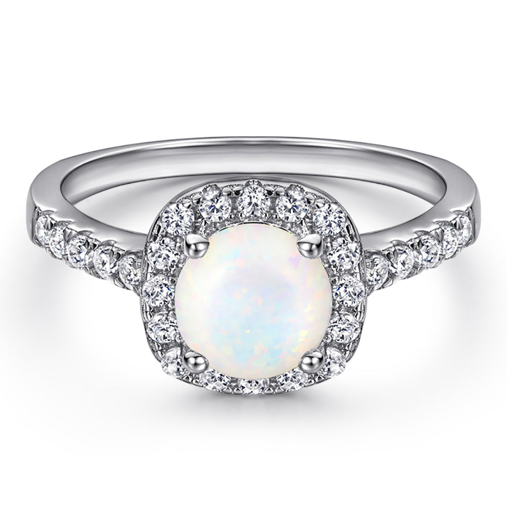 Damen Opal-Verlobungsring mit Zirkonia-Besatz Shop Nory