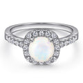 Damen Opal-Verlobungsring mit Zirkonia-Besatz Shop Nory