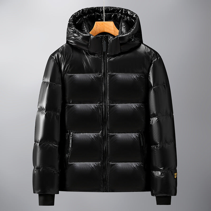 Unisex Glänzender Steppparka mit metallic‑Innenfutter und Tragegurten Shop Nory