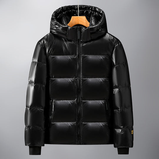 Unisex Glänzender Steppparka mit metallic‑Innenfutter und Tragegurten Shop Nory