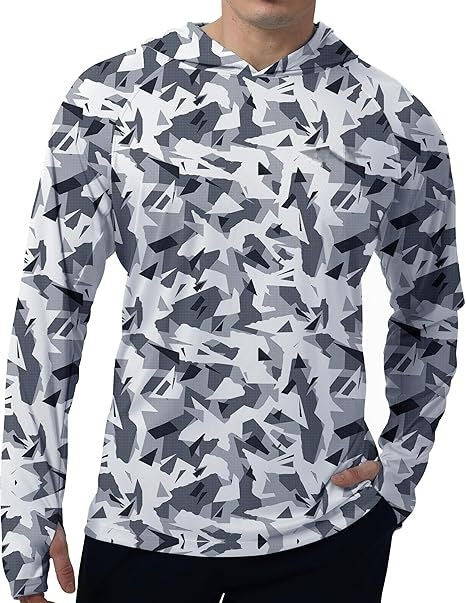 Herren Sportlicher Kapuzenpullover mit abstraktem Druck