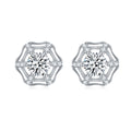 Damen Ohrringe mit einzigartigem floralem Design und funkelndem Zirkonia-Besatz Shop Nory