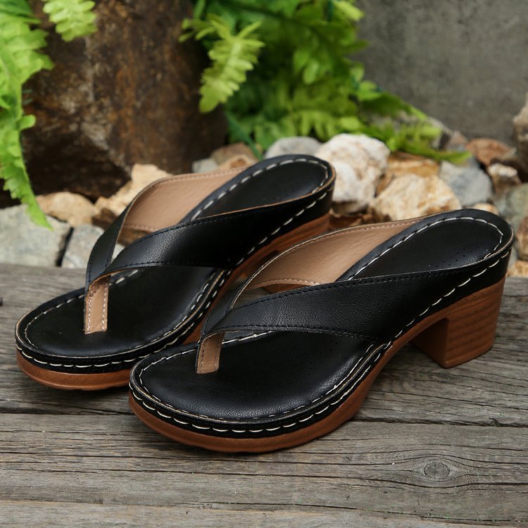 Damen Wedge-Pantoletten mit elegantem Riemendesign und komfortabler Fußbettung Shopnory