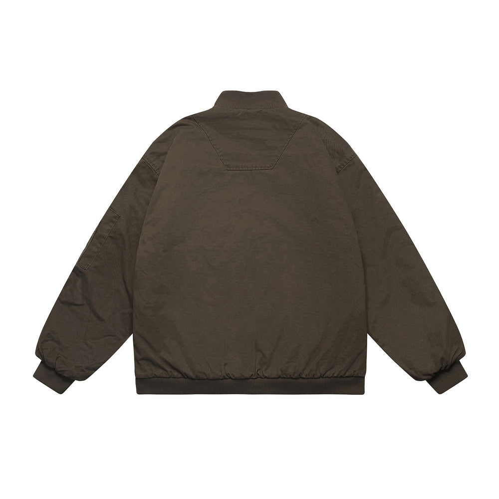 Unisex Oversize Utility‑Bomberjacke mit Ärmeltasche, elastischem Saum und verdeckten Eingriffstaschen Shop Nory