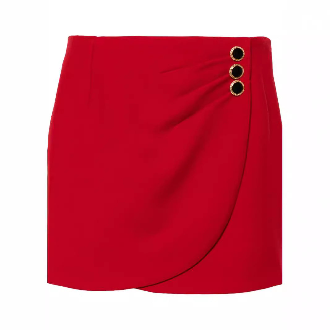Damen Tailliertes Blazerkleid-Set mit V‑Ausschnitt und asymmetrischer Ösenverzierung Shop Nory