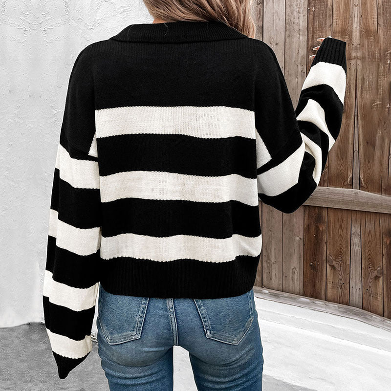 Damen Streifen Pullover Shop Nory