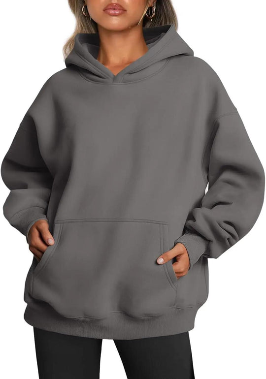 Damen nan oversized Kapuzenpullover mit verlängerter Silhouette und Kängurutasche Shop Nory