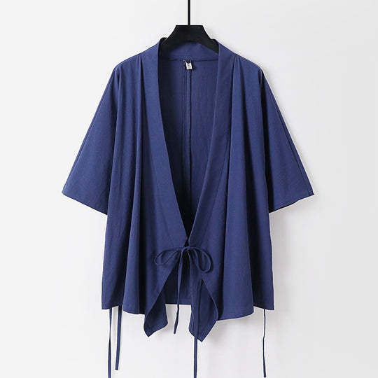 Damen locker fallende Kimono-Jacke mit Bindegürtel Shop Nory