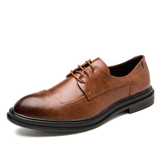 Herren elegante Vollleder Derby-Schnürschuhe mit gepolstertem Komfortfußbett Shop Nory